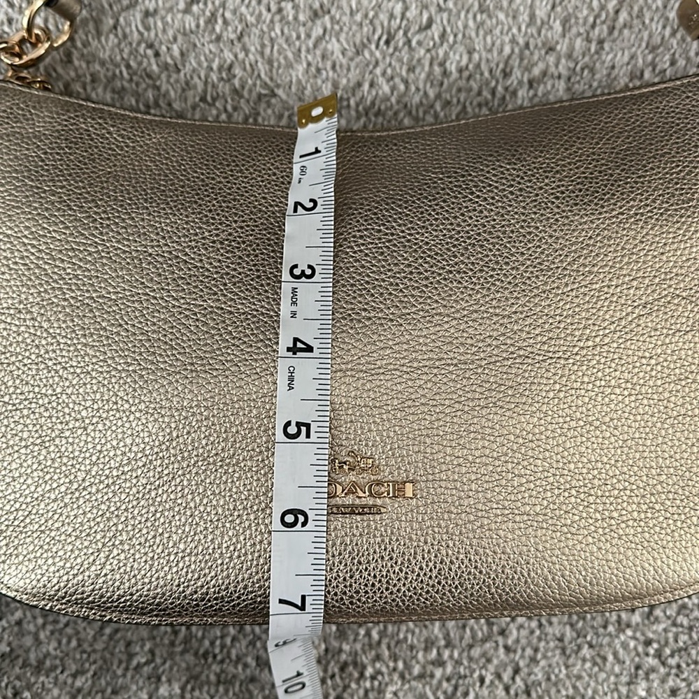 Coach New York bag in gold pebbled leather with shoulder strap & crossbody strap - Picture 17 of 17
